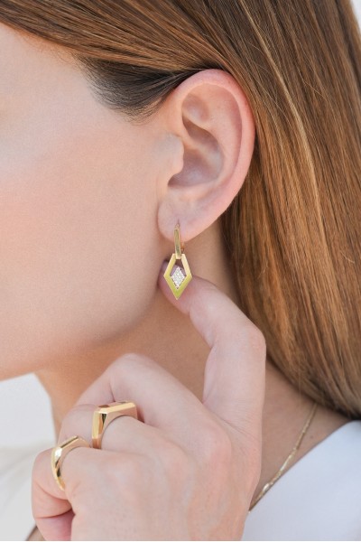 Σκουλαρίκι Χρυσό 14Κ Shiny Cubes