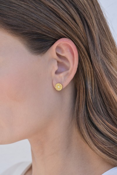 Σκουλαρίκι Χρυσό 14Κ White Stone