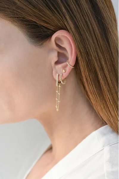 Σκουλαρίκι Χρυσό 14K Κρίκος Dolce Vita