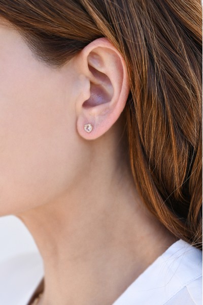 Σκουλαρίκι Χρυσό 9Κ Stone Heart