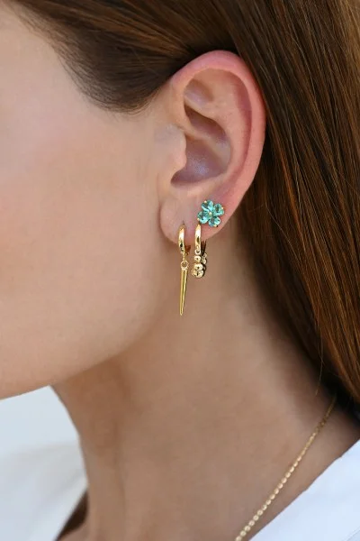 Σκουλαρίκι Ασημένιο Rock Studs Hoops
