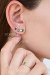 Σκουλαρίκι Χρυσό 14Κ Green Dots