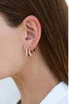 Σκουλαρίκι Ασημένιο Rose Hoops