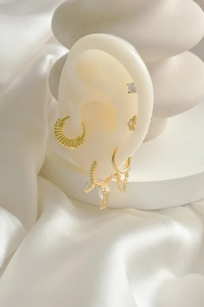 Σκουλαρίκι Μονό Ασημένιο Retro Hoop