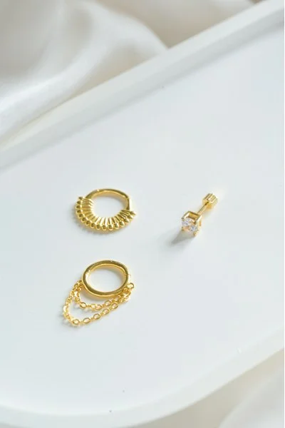 Σκουλαρίκι Μονό Ασημένιο Piercing Glam