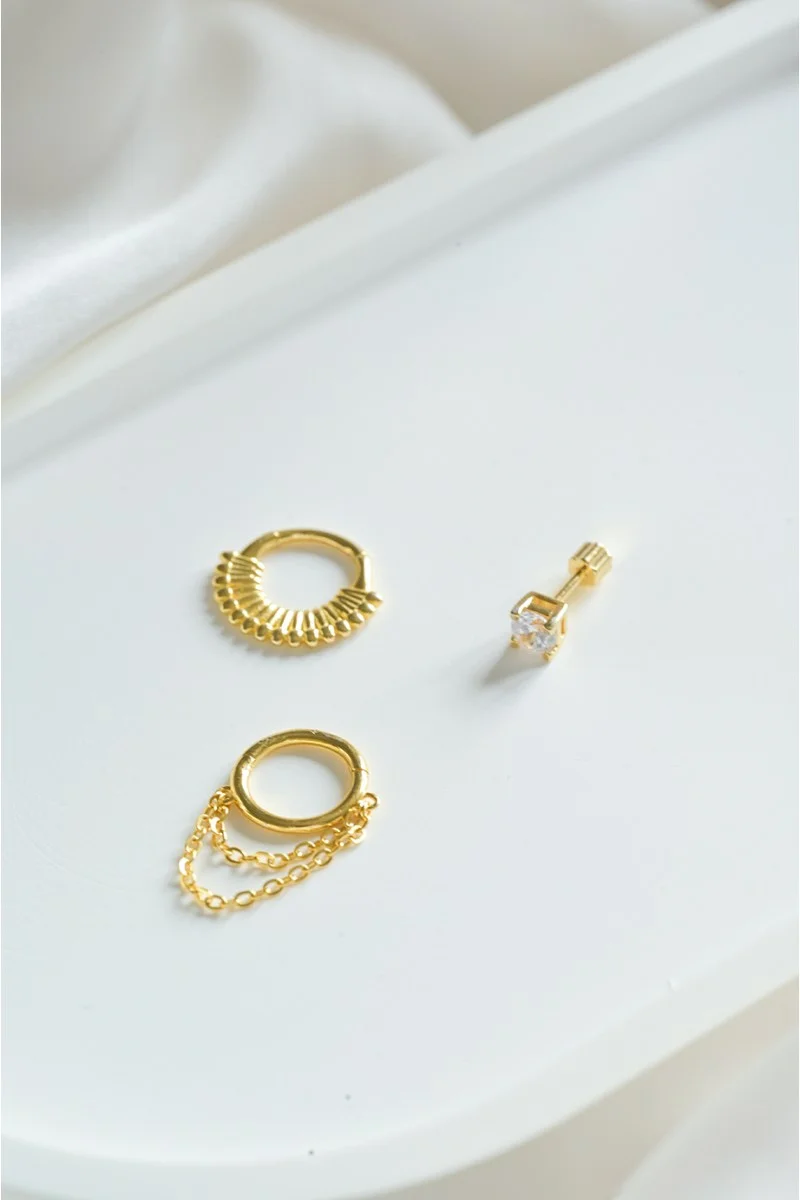 Σκουλαρίκι Μονό Ασημένιο Piercing Glam