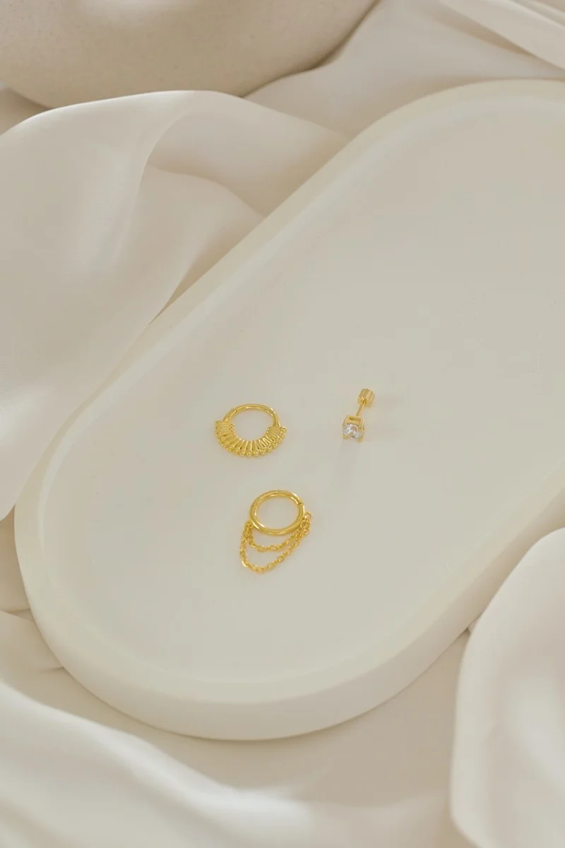 Σκουλαρίκι Μονό Ασημένιο Piercing Glam