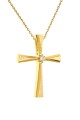 Σετ Σταυρός με Αλυσίδα Χρυσός 14Κ Minimal 5112