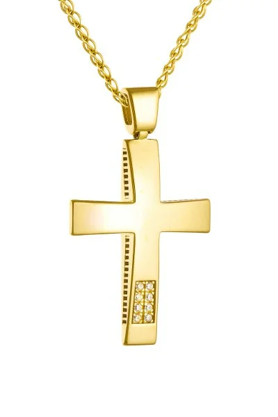 Σταυρός Βάπτισης Χρυσός 14Κ Πετράτος 5217