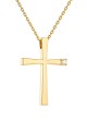 Σετ Σταυρός με Αλυσίδα Χρυσός 14Κ Minimal 7042