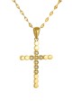 Σετ Σταυρός με Αλυσίδα Χρυσός 14Κ Πετράτος 7146