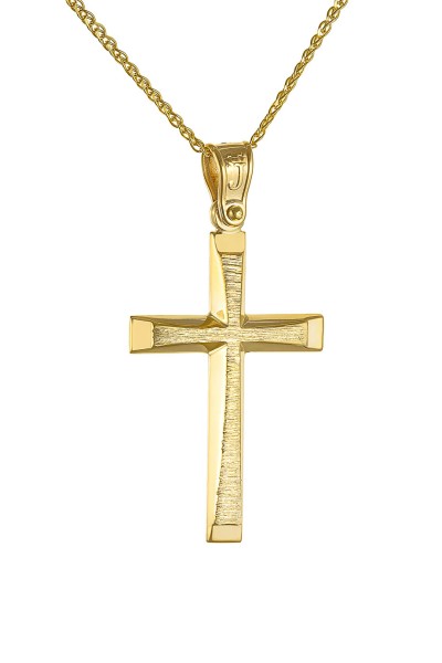 Σταυρός Βάπτισης Χρυσός 14Κ Minimal 7148