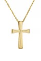 Σετ Σταυρός με Αλυσίδα Χρυσός 14Κ Διπλής Όψης 7177