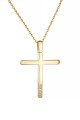 Σετ Σταυρός με Αλυσίδα 40cm Χρυσός 14Κ Λουστρέ 7178