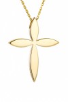 Σετ Σταυρός με Αλυσίδα Χρυσός 14Κ Flower 7448