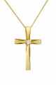 Σετ Σταυρός με Αλυσίδα Χρυσός 14Κ Διπλής Όψης 7512