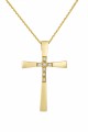 Σετ Σταυρός με Αλυσίδα Χρυσός 14Κ Διπλής Όψης 7513