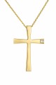 Σετ Σταυρός με Αλυσίδα Χρυσός 14Κ Λουστρέ 7529