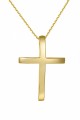 Σετ Σταυρός με Αλυσίδα Χρυσός 14Κ Minimal 7549