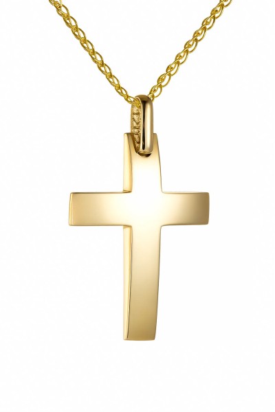 Σταυρός Βάπτισης Χρυσός 14Κ Λουστρέ 7560