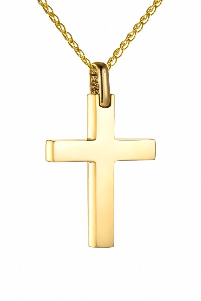 Σταυρός Βάπτισης Χρυσός 14Κ Λουστρέ 7562