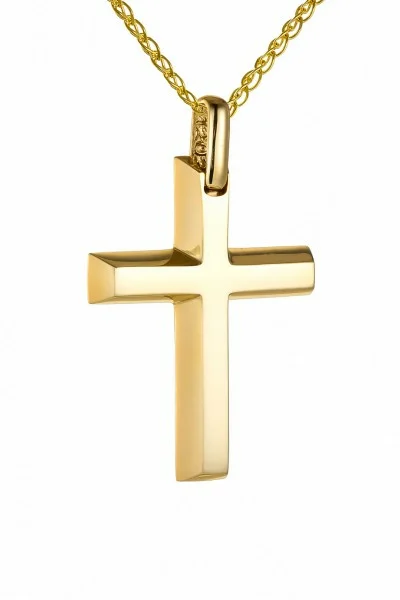 Σταυρός Βάπτισης Χρυσός 14Κ Λουστρέ 7563