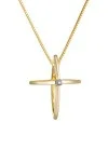 Σετ Σταυρός με Αλυσίδα Χρυσός 14Κ Fashion 7596