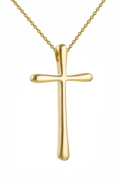 Σετ Σταυρός με Αλυσίδα Χρυσός 14Κ Σταγόνα 7597