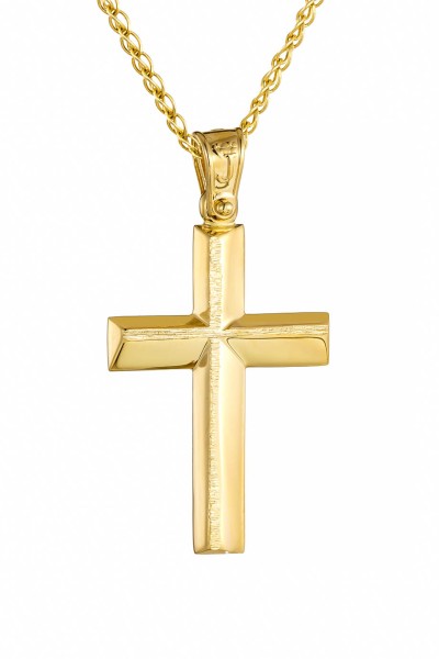 Σταυρός Βάπτισης Χρυσός 14Κ Minimal 7773
