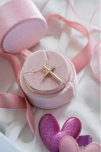 Σετ Σταυρός με Αλυσίδα Χρυσός 14Κ Πετράτος 7002