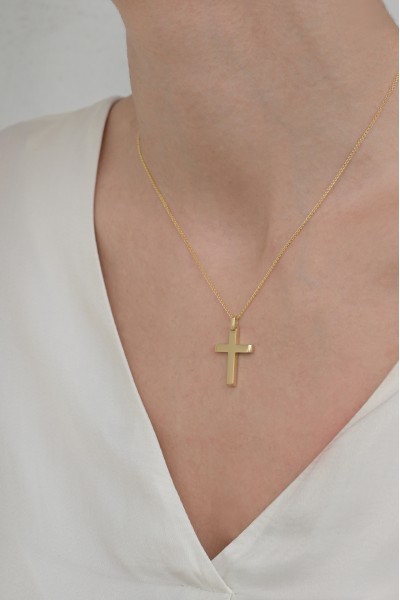 Σταυρός Βάπτισης Χρυσός 14Κ Λουστρέ 7145