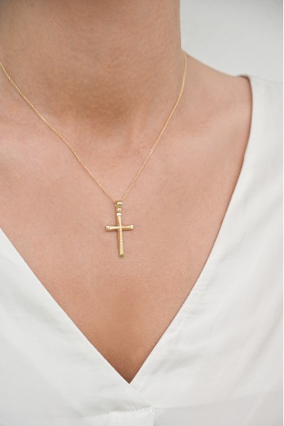 Σταυρός Βάπτισης Χρυσός 14Κ Minimal 7148