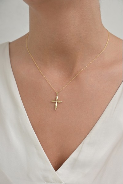 Σταυρός Βάπτισης Χρυσός 14Κ Minimal 7442