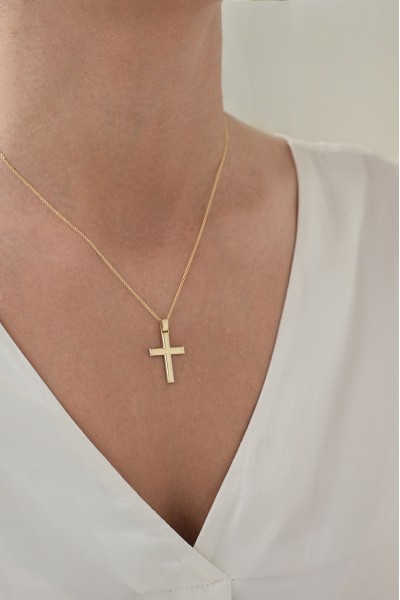 Σταυρός Βάπτισης Χρυσός 14Κ Minimal 7446