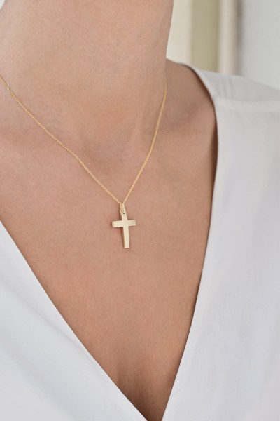 Σταυρός Βάπτισης Χρυσός 14Κ Λουστρέ 7560