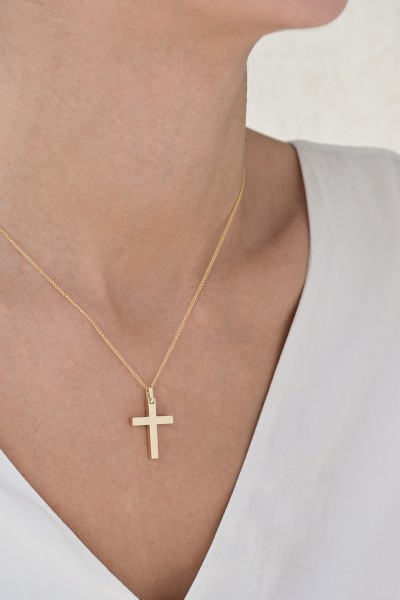 Σταυρός Βάπτισης Χρυσός 14Κ Λουστρέ 7562