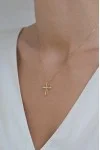  Σετ Σταυρός με Αλυσίδα Χρυσός 14Κ Fashion 7598