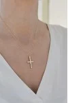 Σετ Σταυρός με Αλυσίδα Χρυσός 14Κ Μασίφ 7622