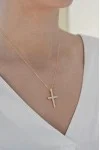 Σετ Σταυρός με Αλυσίδα Χρυσός 14Κ Μασίφ 7623