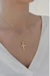 Σταυρός Βάπτισης Χρυσός 14Κ Λουστρέ 7632