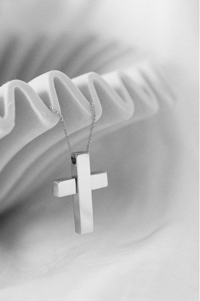 Σταυρός Βάπτισης Λευκόχρυσος 14Κ Λουστρέ 7784