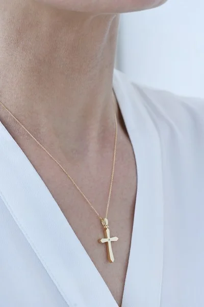 Σετ Σταυρός με Αλυσίδα Χρυσός 14Κ Μασίφ 7929