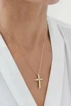 Σετ Σταυρός με Αλυσίδα Χρυσός 14Κ Minimal 8062