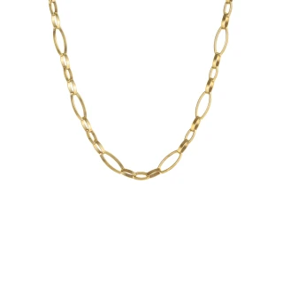 Κολιέ Χρυσό 14Κ Oval Blogger Style 6454