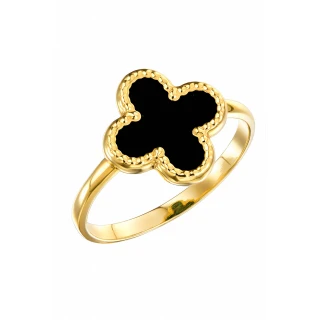 Δαχτυλίδι Χρυσό 14Κ Black Flower