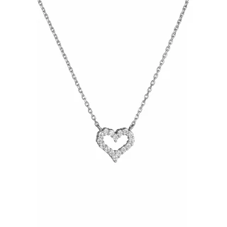 Κολιέ Ασημένιο White Heart