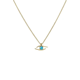 Κολιέ Χρυσό 9Κ Light Blue Eye