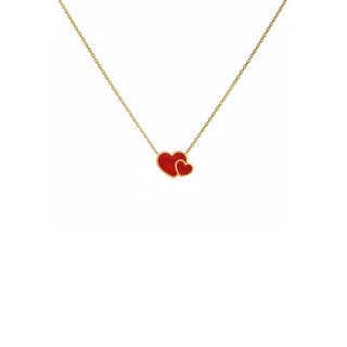 Κολιέ Χρυσό 9Κ Red Hearts