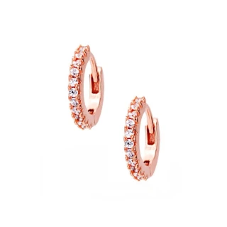 Σκουλαρίκι Ασημένιο Rose Hoops