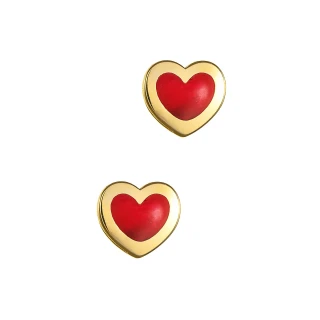 Σκουλαρίκι Χρυσό 14Κ Red Heart